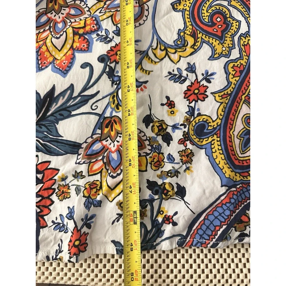 Macy's MSK Sleeveless Maxi Dress Women Size S‎ 4/6 Paisley Flowy Boho Tie Front - Picture 8 of 8